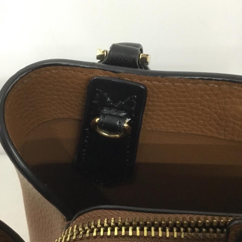 マイケルコース MICHAEL KORS ハンドバッグ ハンドバッグ 35S0GKFS1T ロゴ、文字 茶 / ブラウン / X 黒 / ブラック /  レディース USED 古着 中古 10140819