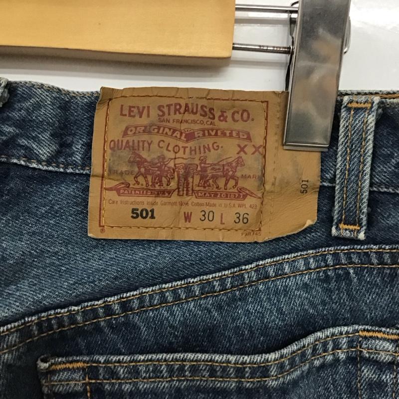 リーバイストラウスアンドコー Levi Strauss & co. パンツ デニム、ジーンズ デニムパンツ ワイドパンツ カジュアルパンツ 30インチ 無地 インディゴ / インディゴ /  メンズ USED 古着 中古 10141621