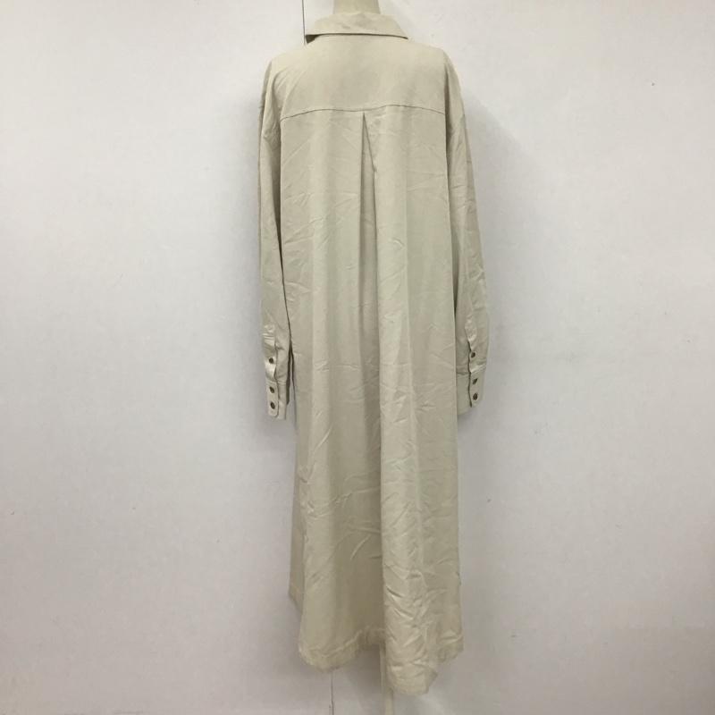 ローリーズファーム LOWRYS FARM ワンピース ロングスカート LF720028TS 長袖シャツワンピース ロングワンピース 前開きシャツワンピース FREE 無地 灰 / グレー /  レディース USED 古着 中古 10110241