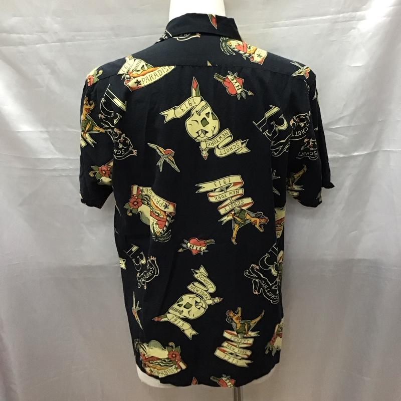 ショット schott シャツ、ブラウス 半袖 半袖シャツ カラーシャツ 半袖カットソー プリントシャツ M プリント マルチカラー / マルチカラー /  メンズ USED 古着 中古 10116575