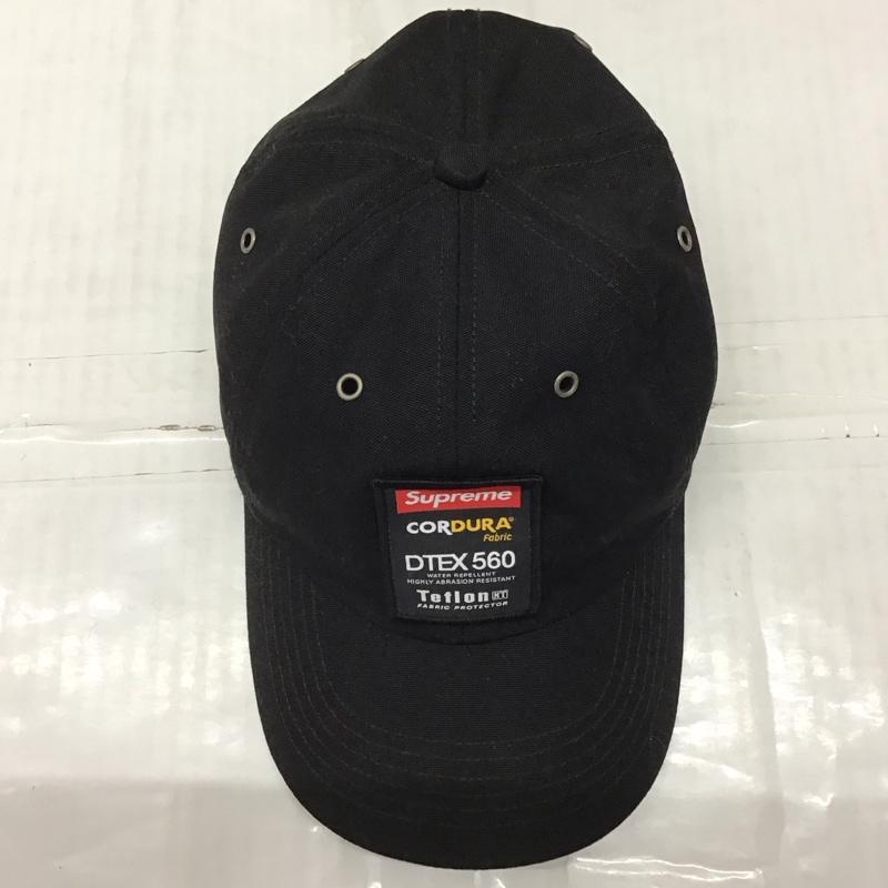 シュプリーム Supreme 帽子 キャップ 21AW コーデュラ テフロンラベル 6パネルキャップ ロゴ、文字 黒 / ブラック /  メンズ USED 古着 中古 10120226