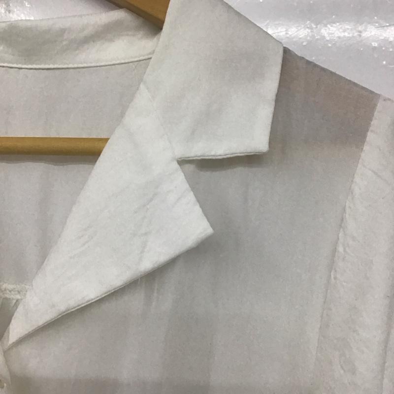 レイカズン Ray Cassin ワンピース ロングスカート 半袖ロングワンピース フレアスカート ウエスト切り替え シャツワンピース FREE 無地 白 / ホワイト /  レディース USED 古着 中古 10141291