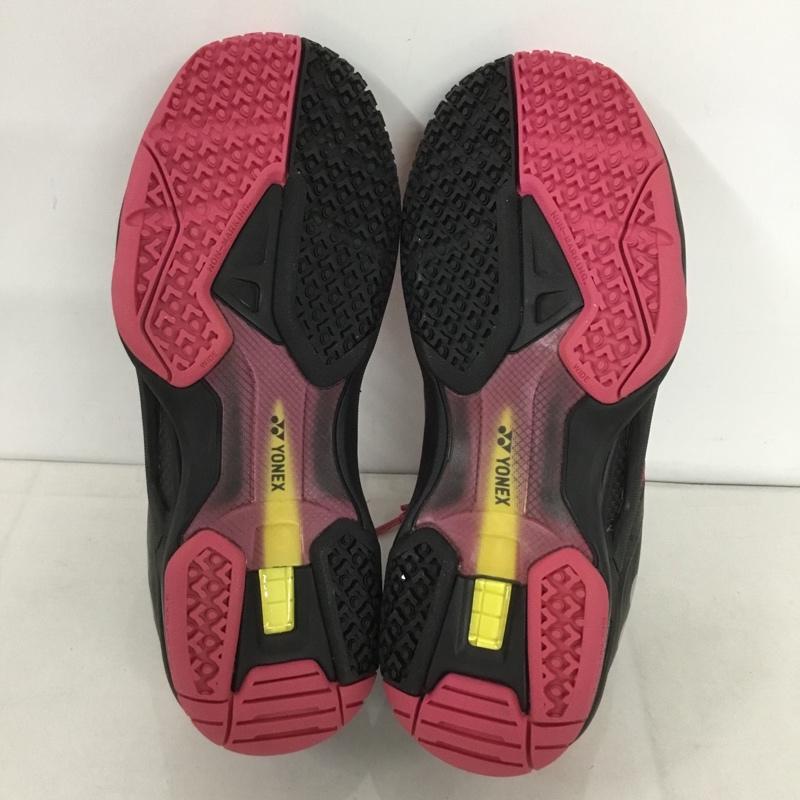 ヨネックス YONEX スニーカー スニーカー SHTAD2WG パワークッション エアラスダッシュ2 ワイドGC テニスシューズ 23.5cm 23.5cm ロゴ、文字 黒 / ブラック / X 赤 / レッド /  レディース USED 古着 中古 10142501