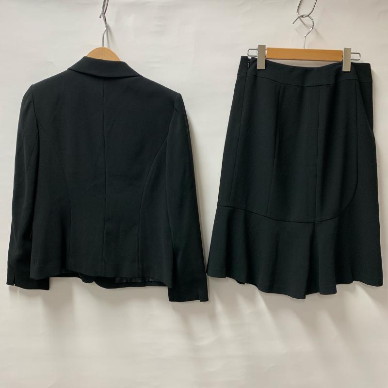 タルボット TALBOTS スーツ ひざ丈スカート 4 無地 黒 / ブラック /  レディース USED 古着 中古 10008856