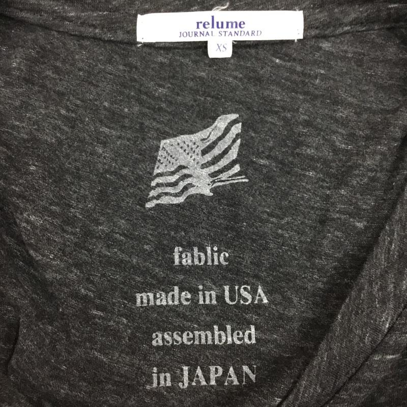 レリュームジャーナルスタンダード relume Journal Standard Tシャツ 半袖 10-071-464-0050-1-0 Vネック XS 無地 黒 / ブラック /  メンズ USED 古着 中古 10117771