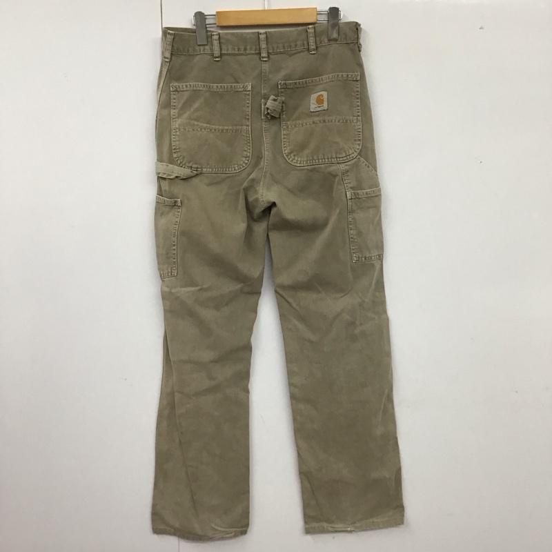 カーハート Carhartt パンツ ワークパンツ、ペインターパンツ E608-0807 W81H98 ロゴ、文字 ベージュ / ベージュ /  メンズ USED 古着 中古 10110824
