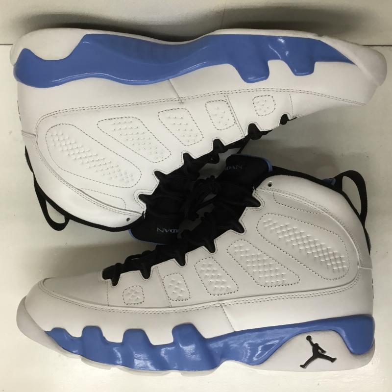 ナイキ NIKE スニーカー スニーカー AIR JORDAN 9 RETRO POWDER エア ジョーダン 9 レトロ パウダー 302370-103 28.5cm ロゴ、文字 白 / ホワイト / X 水色 / ライトブルー /  メンズ USED 古着 中古 10107270