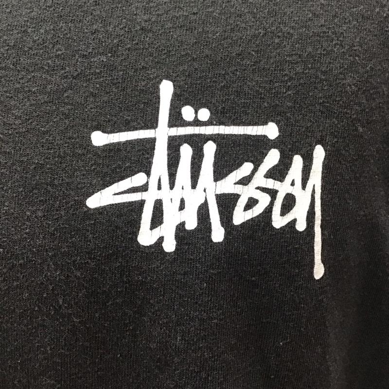 ステューシー STUSSY Tシャツ 半袖 半袖カットソー プリントTシャツ クルーネックカットソー L プリント 黒 / ブラック /  メンズ USED 古着 中古 10111670