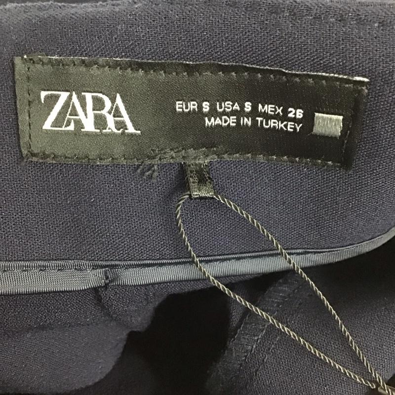 ザラ ZARA パンツ スラックス 1608/032/401 ハイウエストパンツ XS 無地 紺 / ネイビー /  レディース USED 古着 中古 10131193