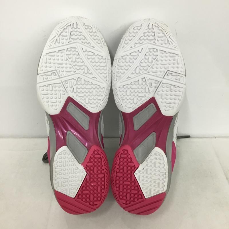 ヨネックス YONEX スニーカー スニーカー SHT103 テニスシューズ パワークッション103 箱有 24cm 24.0cm ロゴ、文字 白 / ホワイト / X 灰 / グレー / X 桃 / ピンク /  レディース USED 古着 中古 10147964