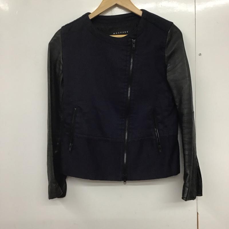 マカフィー MACPHEE ジャケット、上着 ジャケット、ブレザー 38 無地 黒 / ブラック / X 紺 / ネイビー /  レディース USED 古着 中古 10141221