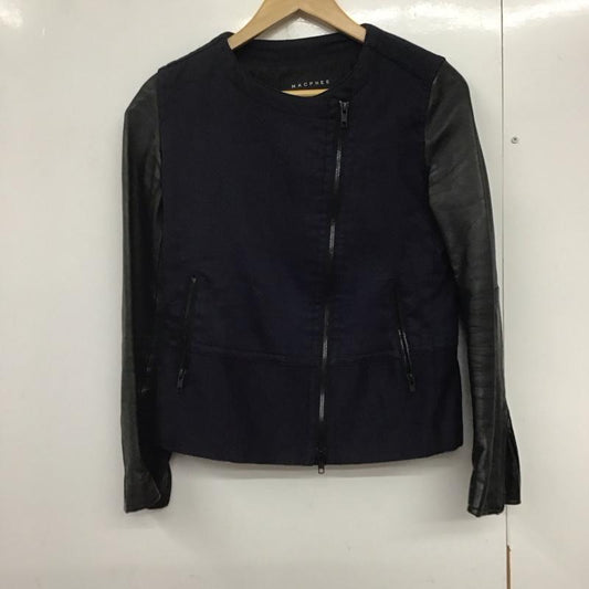 マカフィー MACPHEE ジャケット、上着 ジャケット、ブレザー 38 無地 黒 / ブラック / X 紺 / ネイビー /  レディース USED 古着 中古 10141221