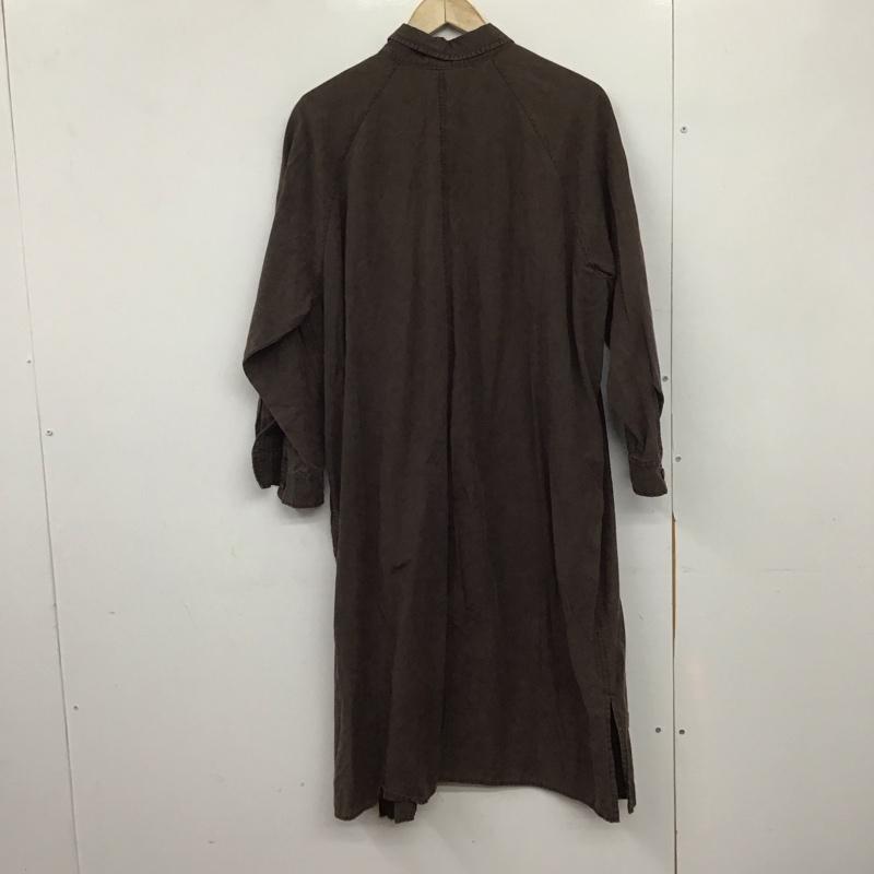サマンサモスモス Samansa Mos2 ワンピース ロングスカート 1303845 リネン混ラグランワンピコート 長袖 FREE 無地 茶 / ブラウン /  レディース USED 古着 中古 10146418