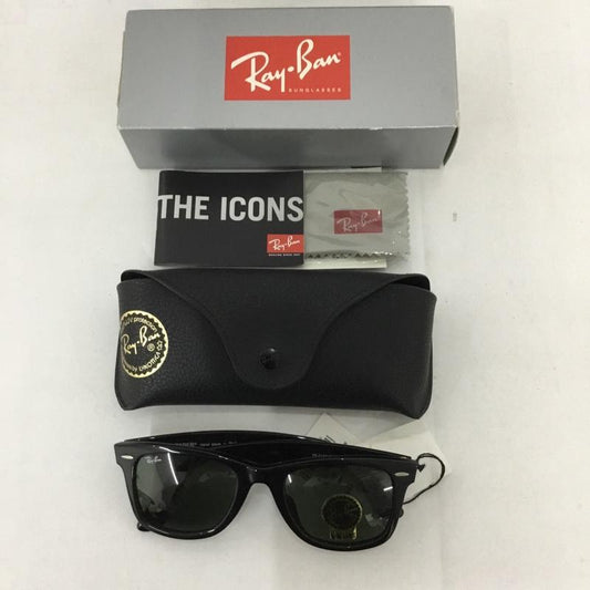 レイバン Ray-Ban めがね・サングラス サングラス RB2140-F WAYFARER カラーレンズ ケース付き ロゴ、文字 黒 / ブラック /  メンズ USED 古着 中古 10129419