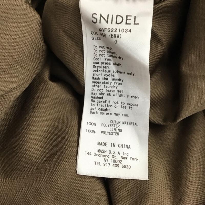 スナイデル SNIDEL スカート ロングスカート swfs221034 バックサテンマーメイドスカート 0 無地 茶 / ブラウン /  レディース USED 古着 中古 10150416