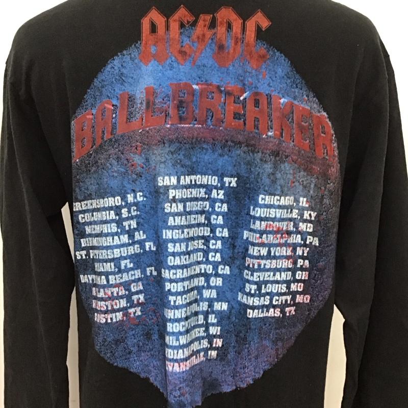 古着 USED カットソー 長袖 長袖カットソー クルーネックカットソー ロングスリーブカットソー プリントTシャツ プリント 黒 / ブラック /  メンズ USED 古着 中古 10116556