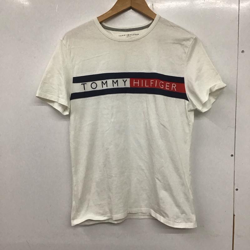 トミーヒルフィガー TOMMY HILFIGER Tシャツ 半袖 半袖カットソー プリントTシャツ クルーネックカットソー M ロゴ、文字 白 / ホワイト /  メンズ USED 古着 中古 10134926
