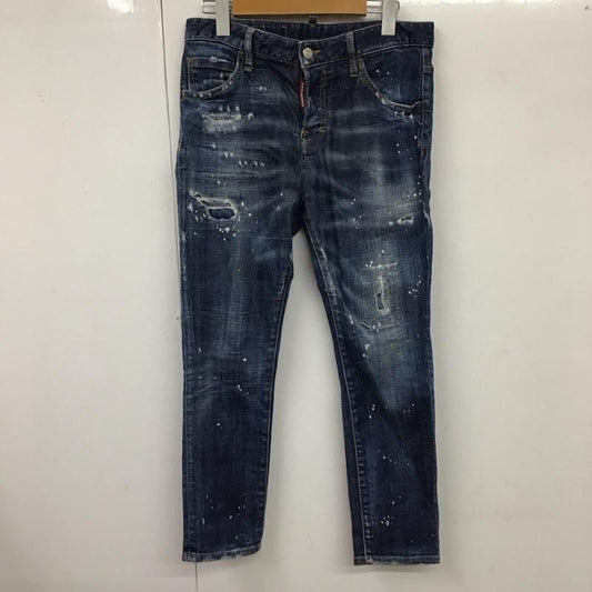 ディースクエアード2 DSQUARED2 パンツ デニム、ジーンズ デニムパンツ スリムパンツ ストレッチパンツ ジーンズ 34 ダメージ加工 インディゴ / インディゴ /  レディース USED 古着 中古 10115983