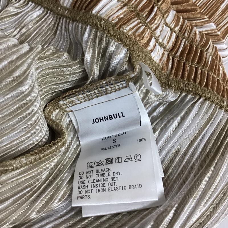 ジョンブル Johnbull ボトムス ボトムス ZP253 かすれプリント プリーツ イージーパンツ S  ベージュ / ベージュ / X 白 / ホワイト /  レディース USED 古着 中古 10116213