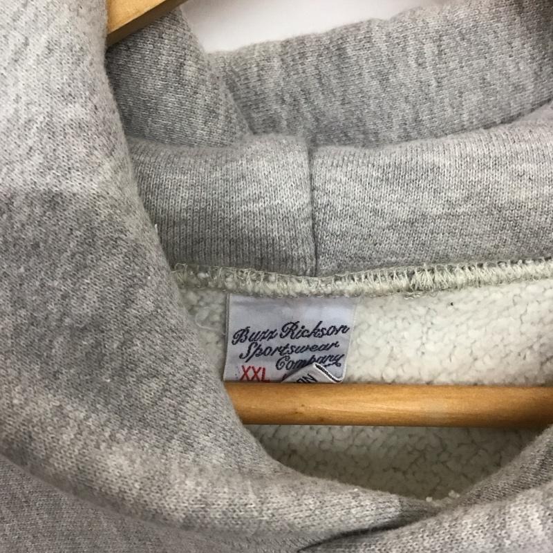 バズリクソンズ Buzz Rickson s パーカー 長袖 長袖パーカー プルオーバーパーカー スウェット XXL ロゴ、文字 灰 / グレー /  メンズ USED 古着 中古 10147800