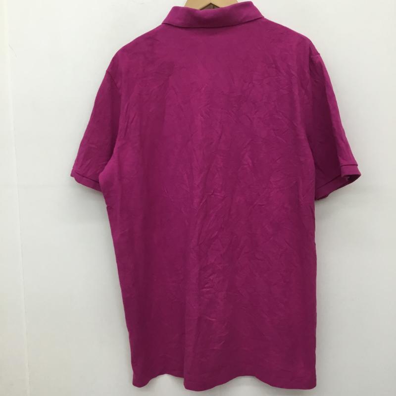 ポロラルフローレン POLO RALPH LAUREN ポロシャツ 半袖 L ロゴ、文字 桃 / ピンク /  メンズ USED 古着 中古 10133529