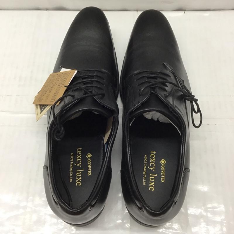 アシックス ASICS 革靴 革靴 TU-8001 texcy luxe GORE-TEX プレーントゥ 箱有 25.5cm 25.5cm 無地 黒 / ブラック /  メンズ USED 古着 中古 10111719