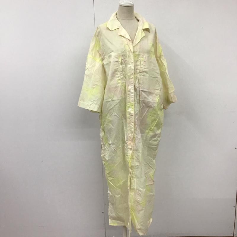ビューティアンドユースユナイテッドアローズ BEAUTY&YOUTH UNITED ARROWS ワンピース ロングスカート 1626-105-3720 コットンタイダイオープンカラーワンピース 七分袖  黄 / イエロー /  レディース USED 古着 中古 10109398