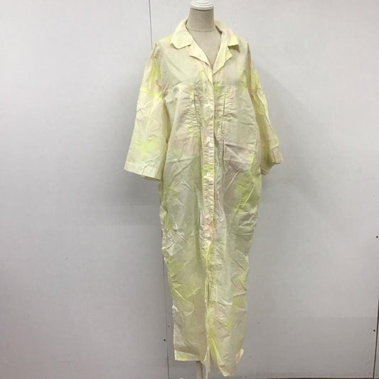 ビューティアンドユースユナイテッドアローズ BEAUTY&YOUTH UNITED ARROWS ワンピース ロングスカート 1626-105-3720 コットンタイダイオープンカラーワンピース 七分袖  黄 / イエロー /  レディース USED 古着 中古 10109398