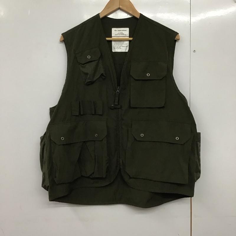 フリークスストア FREAK S STORE ベスト ベスト ジップアップベスト ミリタリーベスト L 無地 カーキ / カーキ /  メンズ USED 古着 中古 10140713