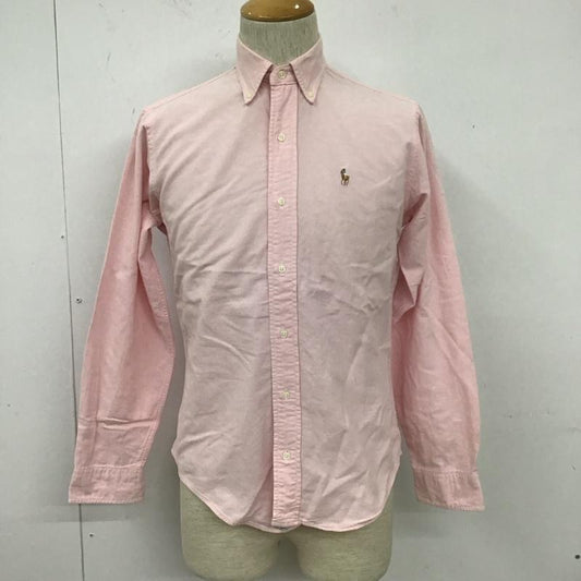 ラルフローレン RALPHLAUREN シャツ、ブラウス 長袖 長袖シャツ カジュアルシャツ カラーシャツ ボタンダウンシャツ ロゴ、文字 桃 / ピンク /  メンズ USED 古着 中古 10107731