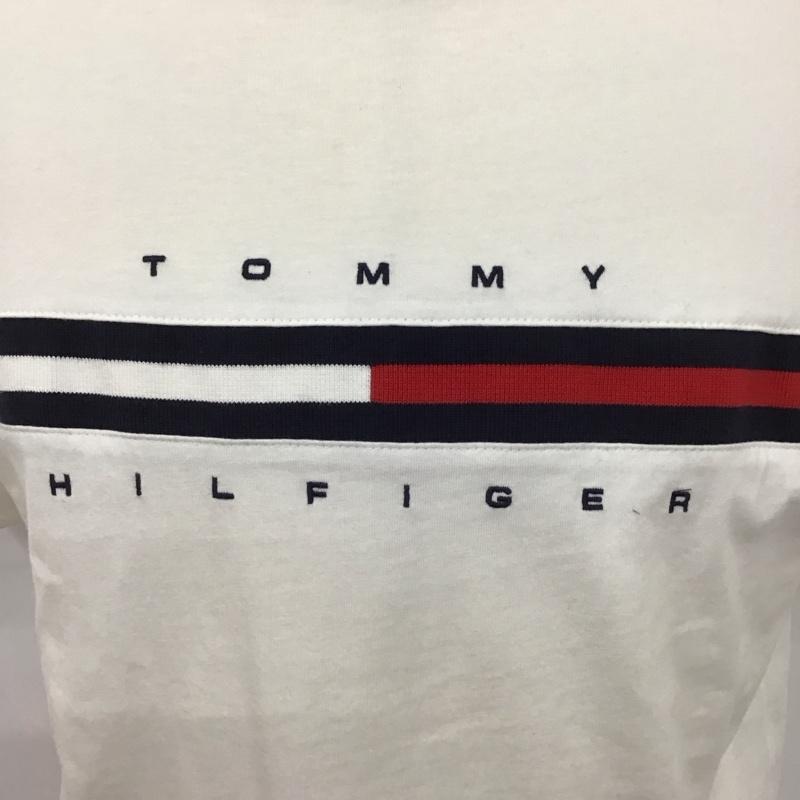トミーヒルフィガー TOMMY HILFIGER Tシャツ 半袖 半袖カットソー プリントTシャツ クルーネックカットソー L ロゴ、文字 白 / ホワイト /  メンズ USED 古着 中古 10123775