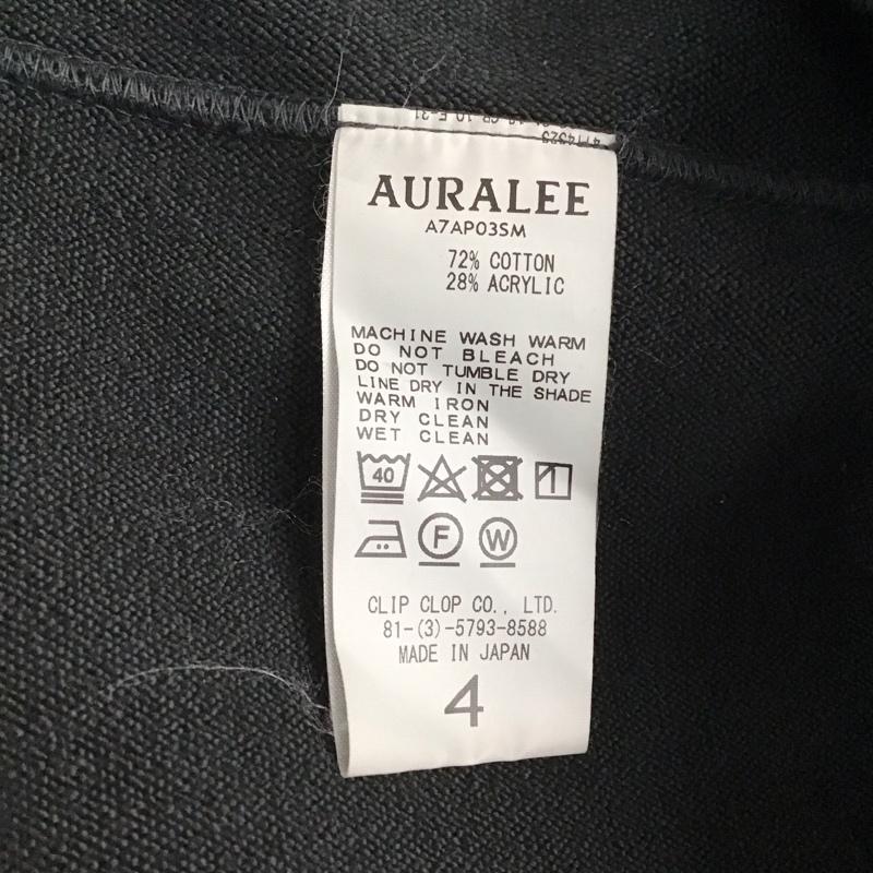 オーラリー AURALEE トレーナー 長袖 長袖トレーナー スウェット クルーネック プルオーバー 4 無地 黒 / ブラック /  メンズ USED 古着 中古 10148303