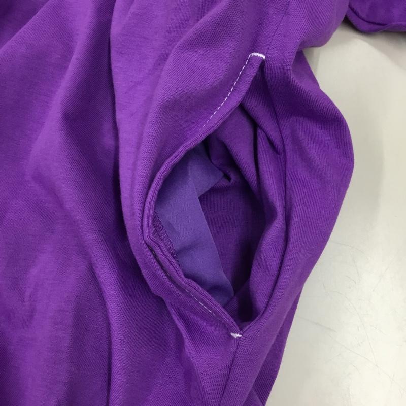 古着 USED ワンピース ロングスカート 6001878 配色ステッチオーバーサイズ長袖Tシャツワンピース L 無地 紫 / パープル /  レディース USED 古着 中古 10110791