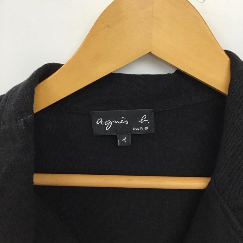 アニエス・ベー agnes b. シャツ、ブラウス 半袖 無地 黒 / ブラック /  レディース USED 古着 中古 10150176
