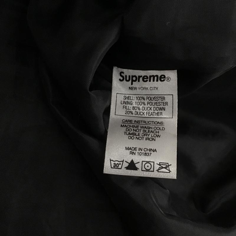 シュプリーム Supreme ジャケット、上着 ジャンパー、ブルゾン 18AWStripePanel ジップアップジャケット ダウンジャケット アウター XL ロゴ、文字 黒 / ブラック / X 白 / ホワイト / X 黄 / イエロー /  メンズ USED 古着 中古 10105566