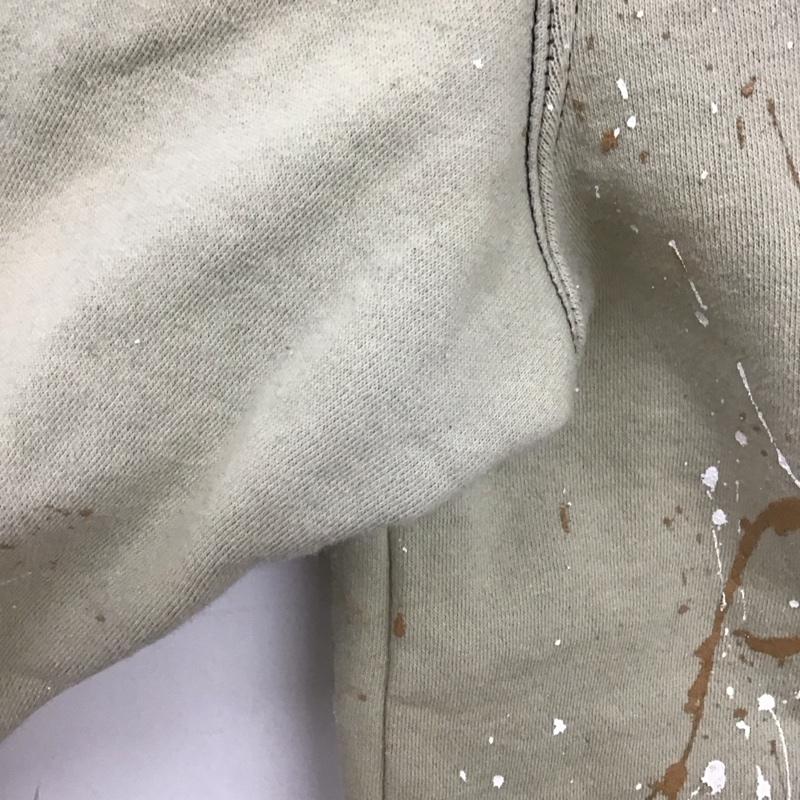 古着 USED パーカー 長袖 長袖パーカー プルオーバーパーカー スウェット 古着 M ロゴ、文字 X ダメージ加工 ベージュ / ベージュ /  メンズ USED 古着 中古 10147975