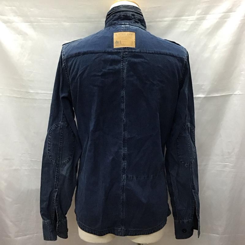 ジースターロゥ G-STAR RAW ジャケット、上着 ジャンパー、ブルゾン ジップアップジャケット ジャンパー ジャケット デニムジャケット M ロゴ、文字 インディゴ / インディゴ /  メンズ USED 古着 中古 10116196