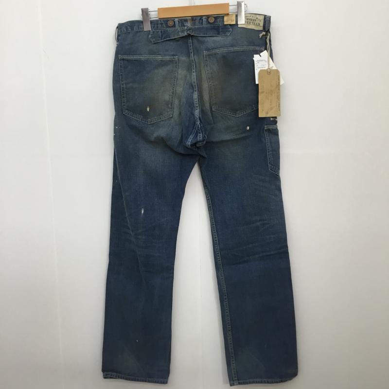 ダブルアールエル RRL パンツ デニム、ジーンズ USA製 32インチ ダメージ加工 青 / ブルー /  メンズ USED 古着 中古 10107620