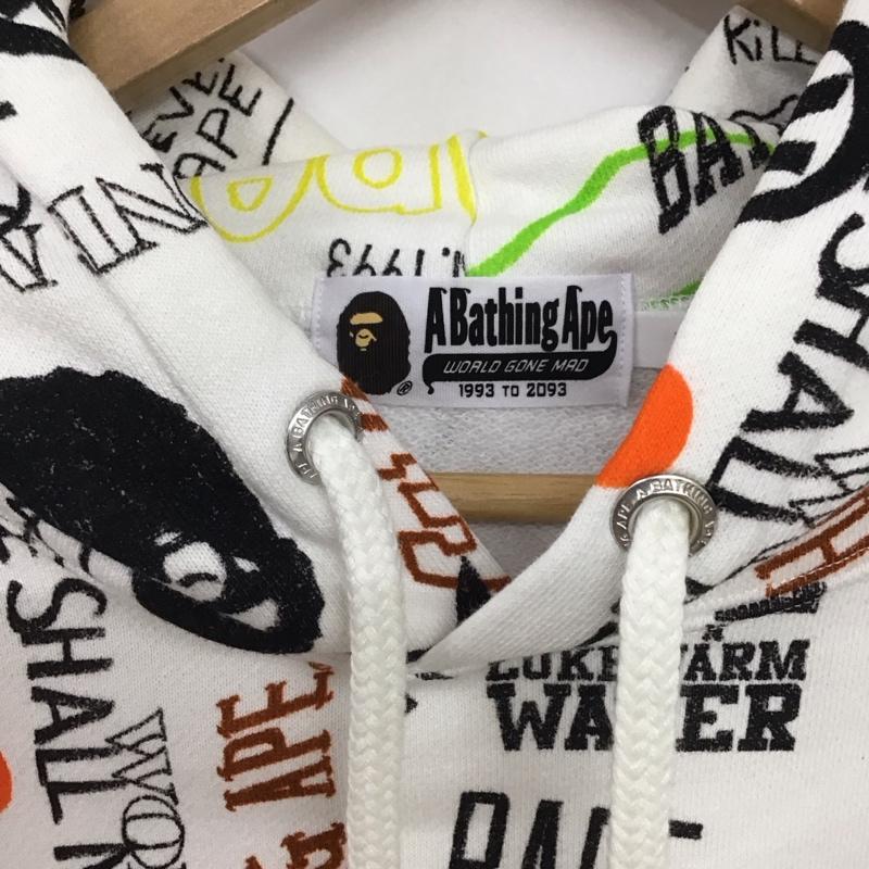 アベイシングエイプ A BATHING APE パーカー 長袖 001PPK301301M HAND DRAW PULLOVER HOODIE プルオーバー 裏毛 M 総柄 マルチカラー / マルチカラー /  メンズ USED 古着 中古 10144710