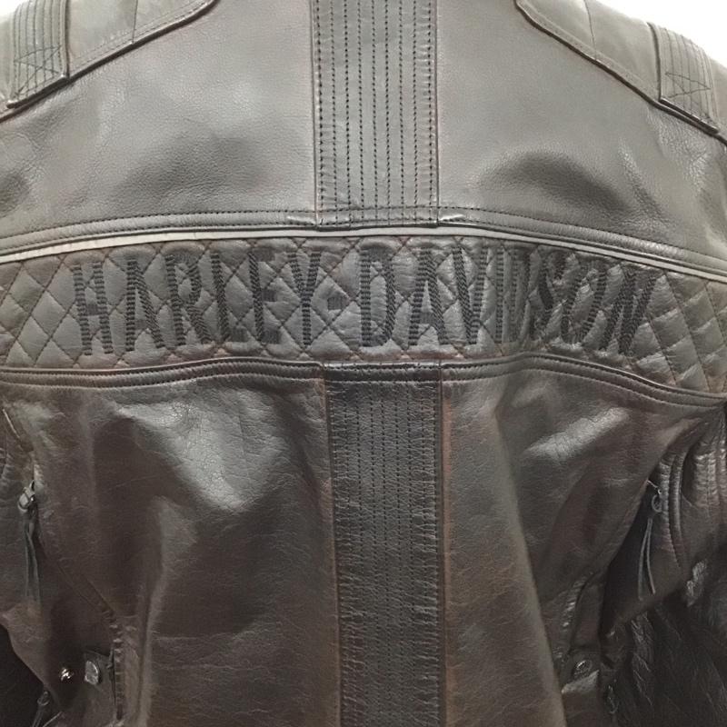 ハーレーダビッドソン Harley-Davidson ジャケット、上着 ジャンパー、ブルゾン レザージャケット ジップアップジャケット ジャンパー アウター 古着 ヴィンテージ XXL 無地 茶 / ブラウン /  メンズ USED 古着 中古 10106774