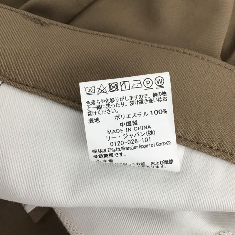 ラングラー Wrangler パンツ スラックス スラックス ワイドパンツ カジュアルパンツ センタータックパンツ L 無地 茶 / ブラウン /  メンズ USED 古着 中古 10125338
