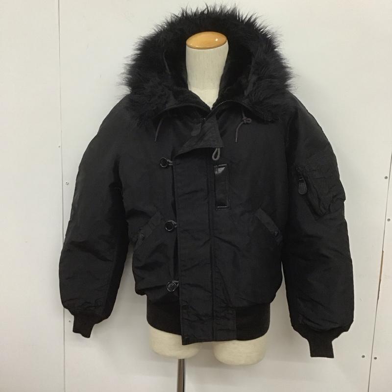 バズリクソンズ Buzz Rickson s ジャケット、上着 ジャンパー、ブルゾン uc12350 TINYN2B ジップアップジャケット アウター カジュアルジャケット L 無地 黒 / ブラック /  メンズ USED 古着 中古 10106652