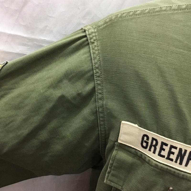 古着 USED シャツ、ブラウス 長袖 ミリタリー アメリカ軍 フィールドシャツ ロゴ、文字 カーキ / カーキ /  メンズ USED 古着 中古 10112380