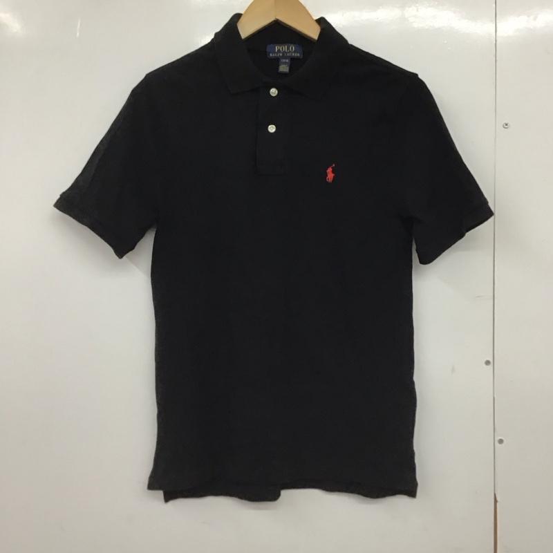 ポロラルフローレン POLO RALPH LAUREN ポロシャツ 半袖 半袖ポロシャツ カラーシャツ 半袖カットソー L ロゴ、文字 黒 / ブラック /  メンズ USED 古着 中古 10147355