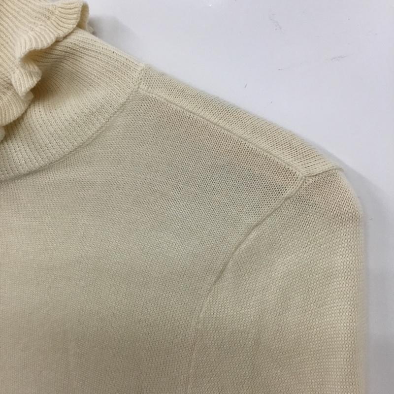 ラルフローレン RALPHLAUREN ニット、セーター 長袖 長袖ニットカットソー フリルカラーカットソー 160cm 無地 アイボリー / アイボリー /  ガールズ USED 古着 中古 10110310