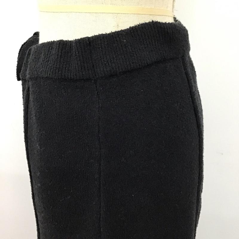 マウジー MOUSSY パンツ ワークパンツ、ペインターパンツ 010ea370-5560 LOOPYAMKNITパンツ ワイドパンツ 2 無地 黒 / ブラック /  レディース USED 古着 中古 10123838