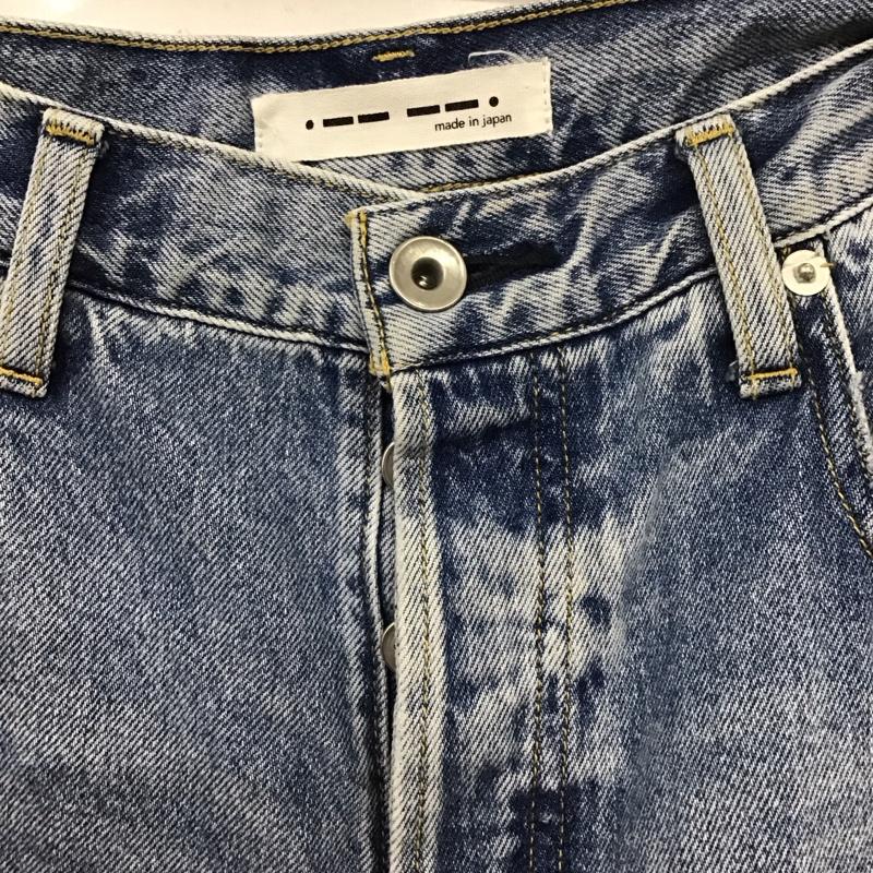 ウィムガゼット Whim Gazette パンツ デニム、ジーンズ WGZ1021702A0001 ラインカーブDENIM 38 ダメージ加工 青 / ブルー /  レディース USED 古着 中古 10113987