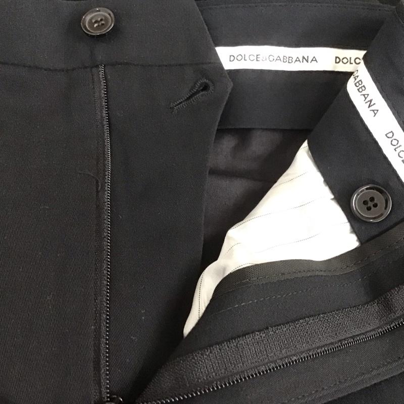 ドルチェアンドガッバーナ DOLCE&GABBANA パンツ スラックス スラックス ワイドパンツ カジュアルパンツ ストレートパンツ 無地 黒 / ブラック /  メンズ USED 古着 中古 10106564