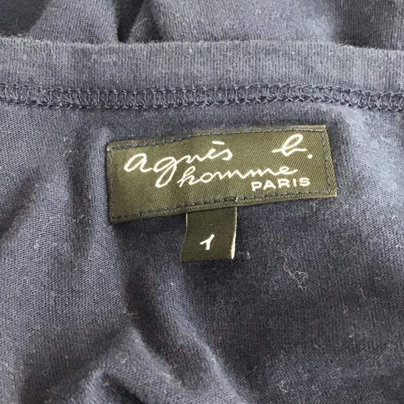 アニエスベーオム AGNESB.HOMME Tシャツ 半袖 8807S137 クルーネック 1 ロゴ、文字 紺 / ネイビー /  メンズ USED 古着 中古 10111565