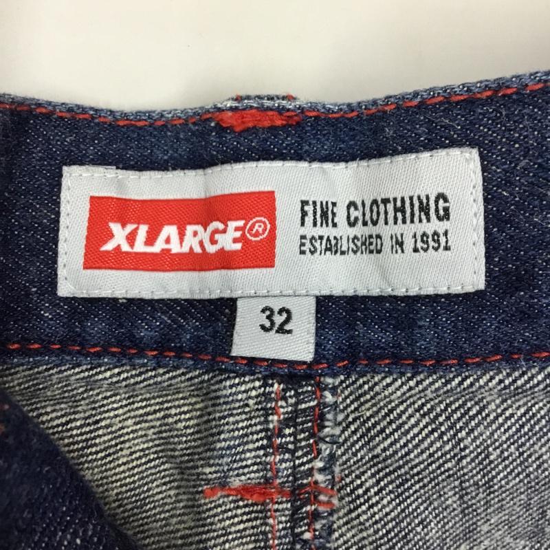 エクストララージ XLARGE パンツ ショートパンツ 短パン ハーフパンツ 32インチ 無地 インディゴ / インディゴ /  メンズ USED 古着 中古 10108742